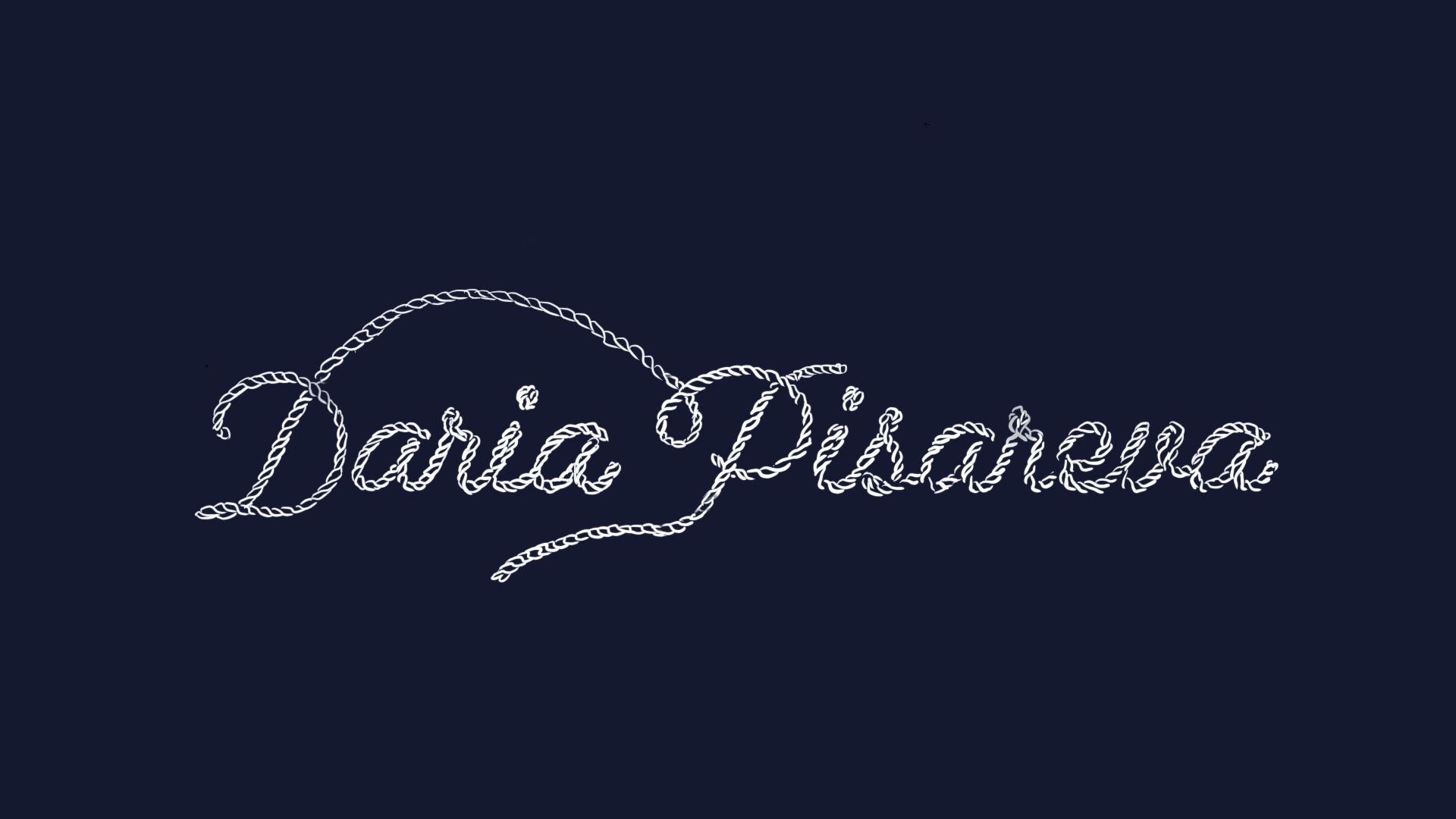 Nom de Daria Pisareva dessiné avec des ficelles par Gaël Coto pour les besoins du films Vistemboir 